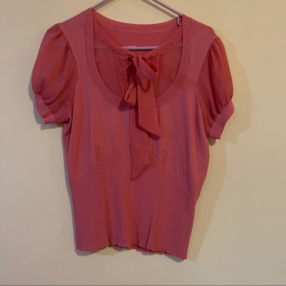 Spring coral colored sweater